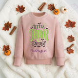 Little Terror Energy Sweatshirt | Halloween Toddler Matching Top | Kids Halloween Sweatshirt | Available In A Range Of Colours