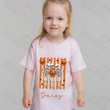 Personalised Skeleton Trio Kids T-shirt | Halloween Toddler Top