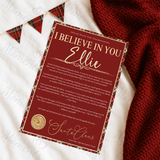 Personalised "I Believe In You" Tartan Santa Letter