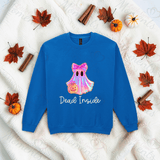 Dead Inside With Ghost Sweatshirt | Adult Halloween Sweater | Available In A Huge Range Of Colours