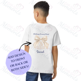 Personalised Class of 2026 Leavers Graduation T-shirt - Bow Design
