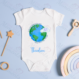 Personalised Best Daddy In The World Bodysuit. Custom Cute Father's Day Baby Vest