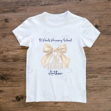 Personalised Class of 2026 Leavers Graduation T-shirt - Bow Design