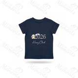 Personalised Born In 2026 Organic Cotton Baby Tee: Bunny Design