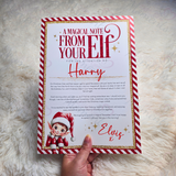 Personalised Elf Arrival Letter for December 1st - Red Design