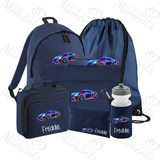 Personalised Mega Back To School Essentials Bundle - Neon Sports Car