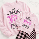 Mini Witch Energy Sweatshirt | Toddler Witch Halloween Top | Mummy And Me Matching Set | Kids Witch Sweatshirt