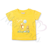 Personalised Kids Happy Easter T-shirt - Bear and Balloon Design