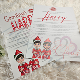 Personalised Elf Arrival & Goodbye Letter Set