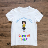 Personalised Nursery Graduation T-shirt with Fully Custom Character