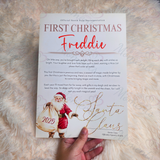 Personalised First Christmas Certificate from Santa Claus. Custom Baby Xmas Keepsake - Santa Sack Design