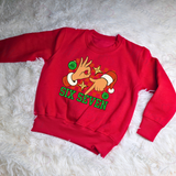 67 Kids Christmas Jumper. Santa Claus Six Seven Red Sweatshirt.