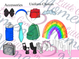 Personalised Mega Back To School Essentials Bundle - Custom School Girl Dolly