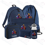 Personalised Mega Back To School Essentials Bundle - Neon Dirt Bike
