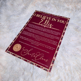 Personalised "I Believe In You" Tartan Santa Letter