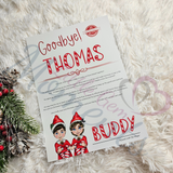 Personalised Elf Goodbye Letter - Christmas Eve - Boy & Girl Elf