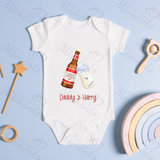 Personalised Happy Father's Day "Cheers" Baby Bodysuit