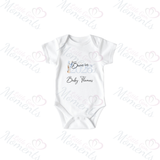 Personalised Born In 2026 Baby Bodysuit. Custom Baby Vest - Pink or Blue Bunny Design