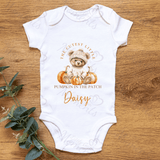 Personalised Cutest Little Pumpkin Baby Bodysuit. Custom Baby's Halloween Vest. New Baby Gift.