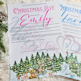 Personalised Christmas Eve Letter - Pink or Blue. Custom Kids Xmas Treat. Christmas Eve Box Fillers.