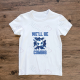 Personalised "We'll Be Coming" Scotland Football T-shirt for World Cup - All Sizes - Flag Design