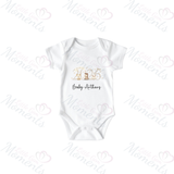 Personalised Born In 2026 Baby Bodysuit. Custom Baby Vest - Farm Animal Design