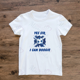 Personalised "Yes Sir, I Can Boogie" Scotland Football T-shirt for World Cup - All Sizes - Flag Design