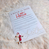 Personalised "A Magical Note" Christmas Letter from Santa. Custom Xmas Santa Letter.