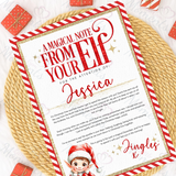Personalised Elf Arrival Letter for December 1st - Red Design