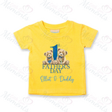 Personalised 1st Father's Day Kids T-shirt - Daddy and Me Teddy Design