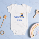 Personalised "Come On Scotland" Football World Cup Baby Bodysuit