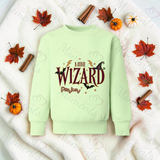 Little Wizard Sweatshirt | Halloween Toddler Sweater | Wizard Chief Main Little Mini Big Wording Options | Available In A Range Of Colours