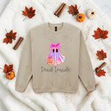 Dead Inside With Ghost Sweatshirt | Adult Halloween Sweater | Available In A Huge Range Of Colours