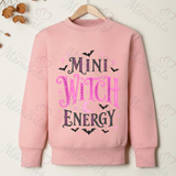 Mini Witch Energy Sweatshirt | Toddler Witch Halloween Top | Mummy And Me Matching Set | Kids Witch Sweatshirt