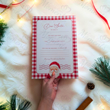 Dear Santa Letter Template - Red Gingham Christmas Wish List