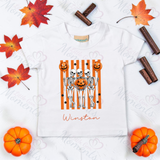 Personalised Skeleton Trio Kids T-shirt | Halloween Toddler Top