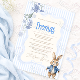 Personalised Kids Easter Bunny Letter for Easter Egg Hunt - Pink or Blue Design