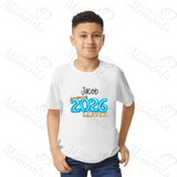 Personalised Class of 2026 Leavers Graduation T-shirt - Balloon Design