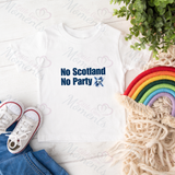 No Scotland No Party Scotland Football T-shirt for World Cup - Various Sizes