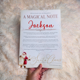 Personalised "A Magical Note" Christmas Letter from Santa. Custom Xmas Santa Letter.