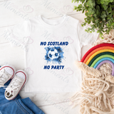 No Scotland No Party Scotland Football T-shirt for World Cup - Various Sizes - Design 4