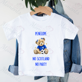 Personalised "No Scotland No Party" Scotland Football T-shirt for World Cup - All Sizes