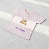 Personalised Our First Mother's Day 2026 T-shirt - Teddy Design - Pink or Blue