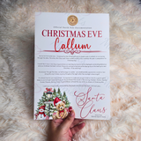 Personalised Christmas Eve Santa Letter - Candy Cane Lane Red Design. Custom Kids Christmas Eve Box Filler.