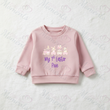 Personalised "My 1st Easter" Sweatshirt. Baby/Toddler Jumper - Easter Train Design