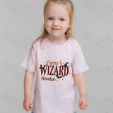 Personalised Little Wizard Kids T-shirt | Custom Halloween Toddler Top