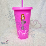 Personalised Bride Cold Cup with Lid and Straw. Custom Reusable 24oz Tumbler. Wedding Gift | Bridal Party | Hen Weekend