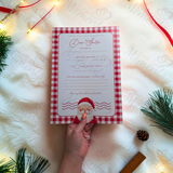 Dear Santa Letter Template - Red Gingham Christmas Wish List