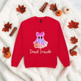 Dead Inside With Ghost Sweatshirt | Adult Halloween Sweater | Available In A Huge Range Of Colours