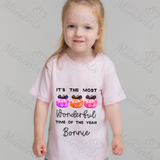 Most Wonderful Time Of The Year Kids T-shirt | Halloween Toddler Top | Larkwood